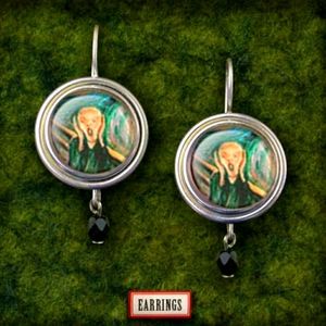 'The Scream' Handmade Earrings
